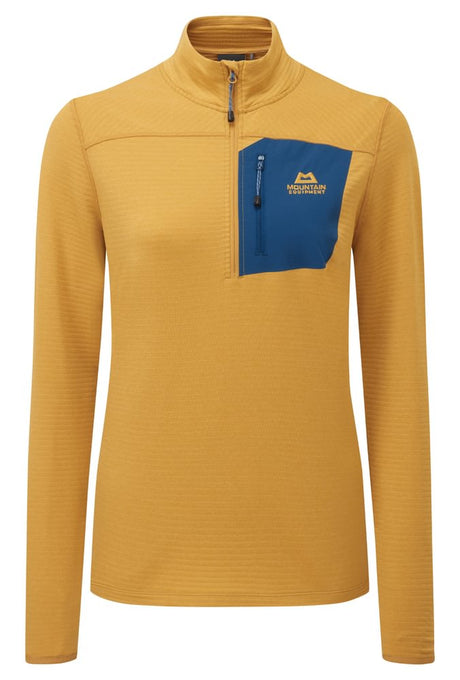 Mountain Equipment Lumiko Women's Zip T Outdoor Action Butterscotch/Maj- front
