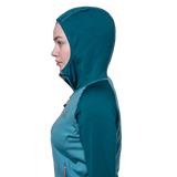 Mountain Equipment Eclipse Hooded Women's Jacket Outdoor Action Topaz/Medieval- Hood