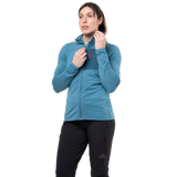 Mountain Equipment Lumiko Hooded Women's Jacket in Stellar/Majolica - Full Length Front