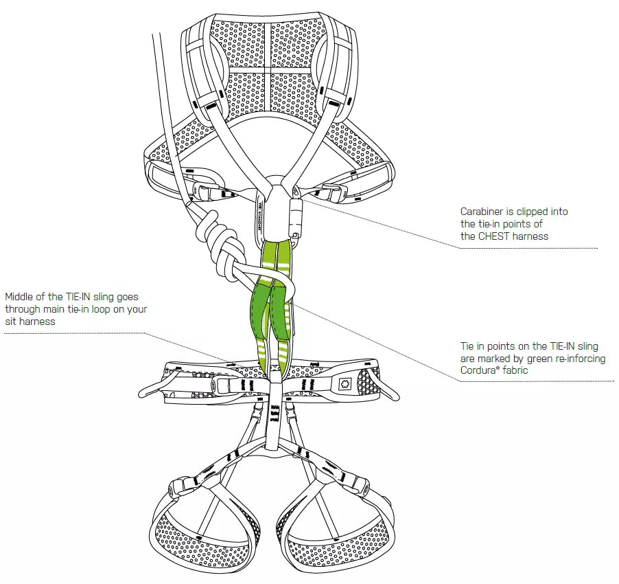 Ocún Webee Chest Lite + Tie-in sling Climbing Harness - image 2