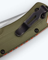 Benchmade Taggedout 15536 OD Green, pocket clip detail