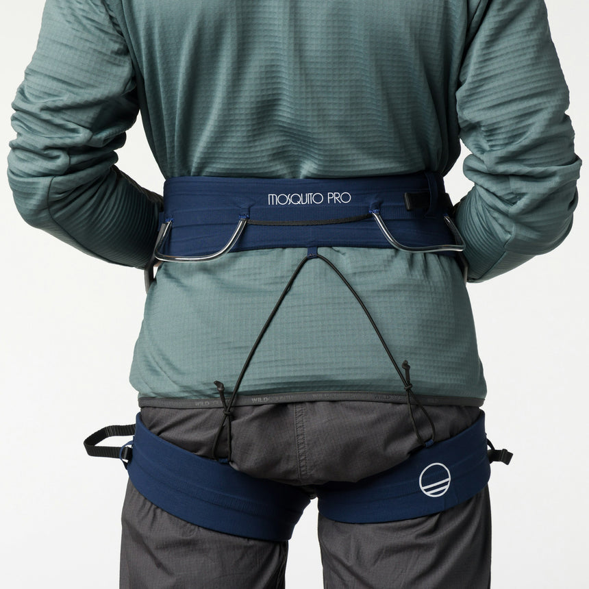Wild Country Climbing Mosquito Pro Harness Outdoor Action Navy - Webbing straps