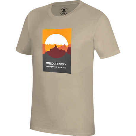 Wild Country Climbing Flow T-Shirt Man Outdoor Action Brindle - Front Angled