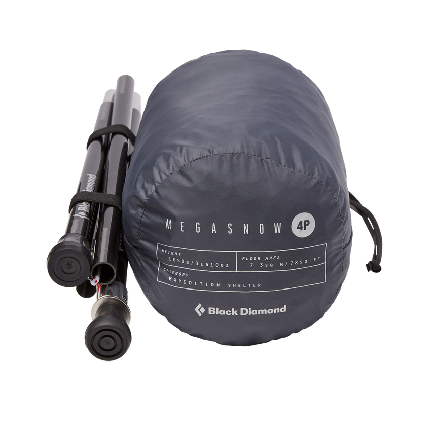 Black Diamond Mega Snow 4P Tent Outdoor Action Sky Blue- Pole & stuff sack