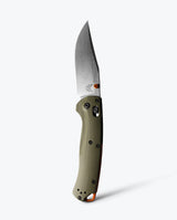Benchmade Taggedout 15536 OD Green, upright open view