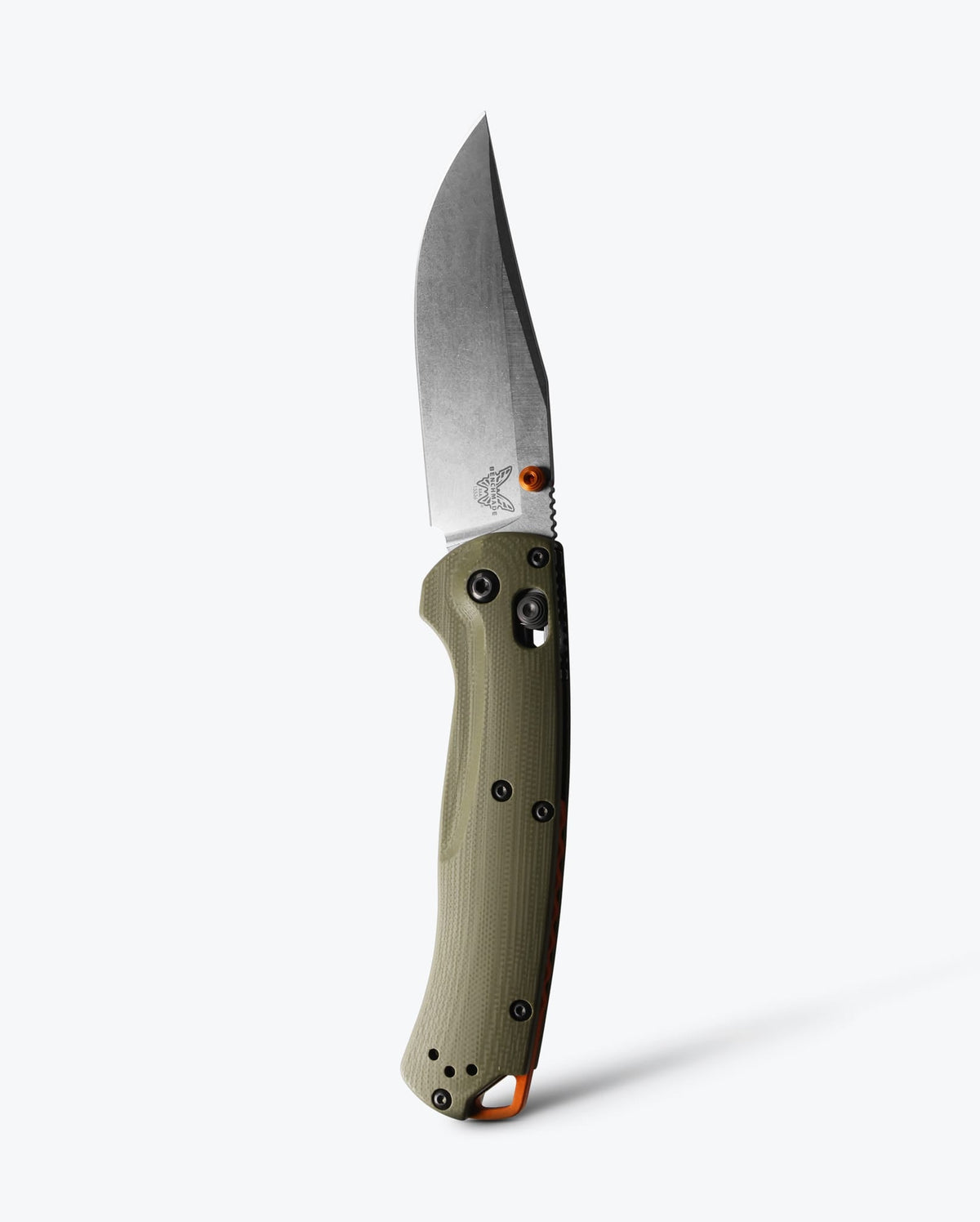 Benchmade Taggedout 15536 OD Green, upright open view