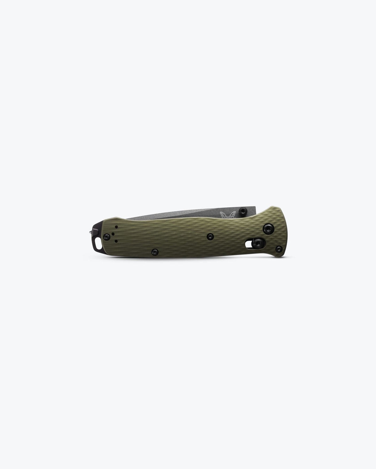 Benchmade Bailout 537GY-1 woodland green aluminium knife, closed view