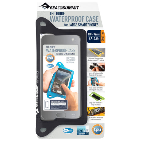 Sea to Summit TPU Guide XL Waterproof Smartphone Case Outdoor Action Black- Packed