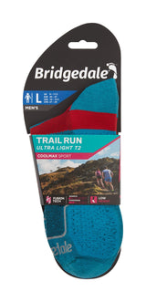 Bridgedale Men's Trail Run Ultra Light T2 Coolmax Sport Low Socks in Blue - packaging