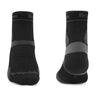 Bridgedale TRAIL RUN Ultralight T2 Merino Sport 3/4 Socks in Black/Grey - front and back