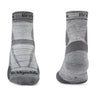 Bridgedale TRAIL RUN Ultralight T2 Merino Sport 3/4 Socks in Grey - front and back