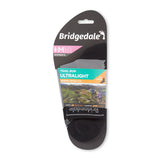 Bridgedale Women's TRAIL RUN Ultralight T2 Merino 3/4 Socks in Black - in packet