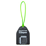 Black Brunton ECompass with green string on a white background