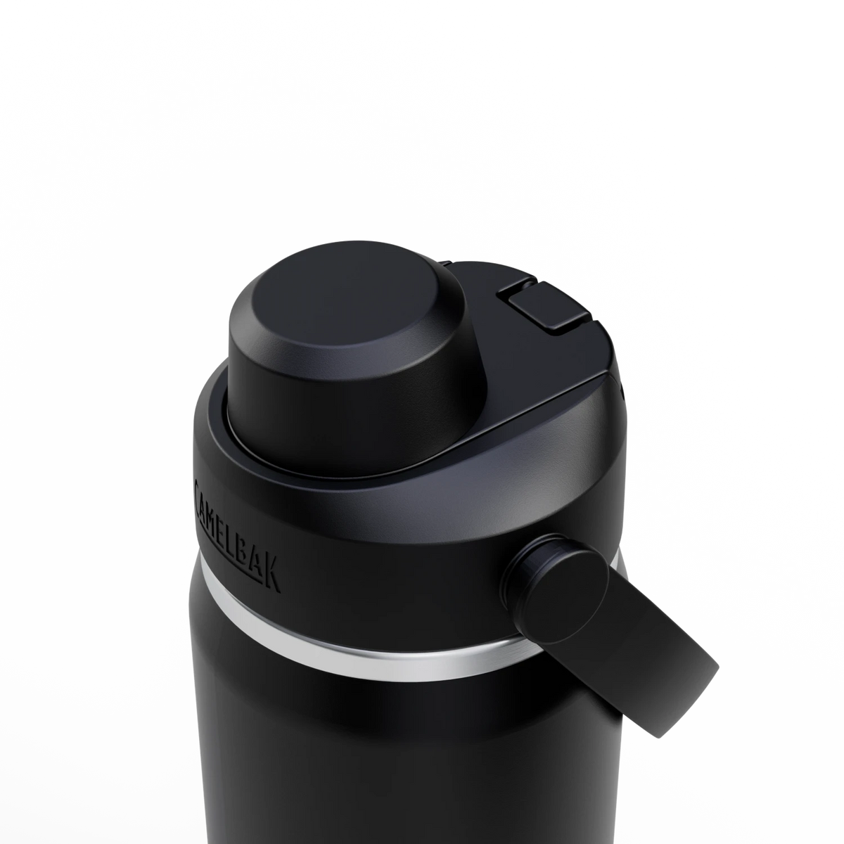 Camelbak Thrive™ Chug 20oz Bottle, Insulated Stainless Steel Outdoor Action Black- Closed Lid