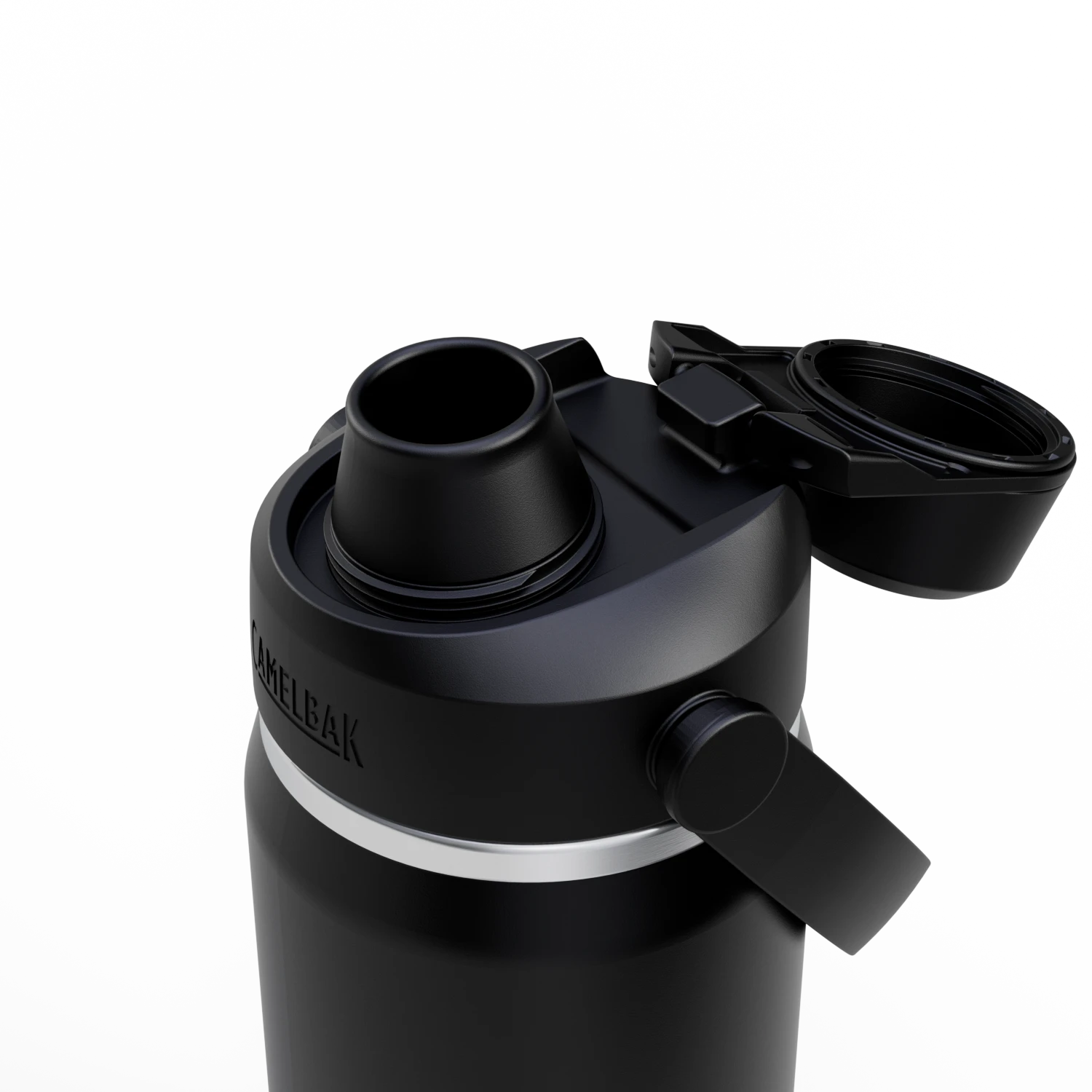 Camelbak Thrive™ Chug 20oz Bottle, Insulated Stainless Steel Outdoor Action Black- Open