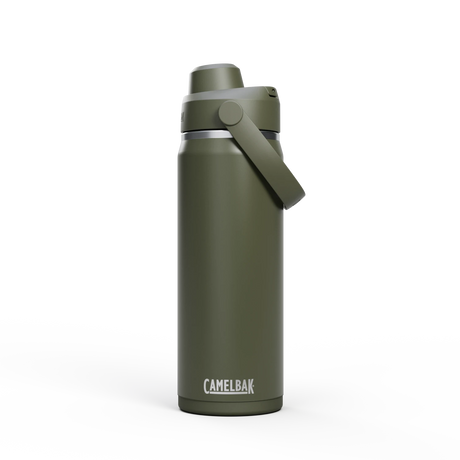 Camelbak Thrive™ Chug 20oz Bottle, Insulated Stainless Steel Outdoor Action Moss- Front