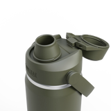 Camelbak Thrive™ Chug 20oz Bottle, Insulated Stainless Steel Outdoor Action Moss- Open