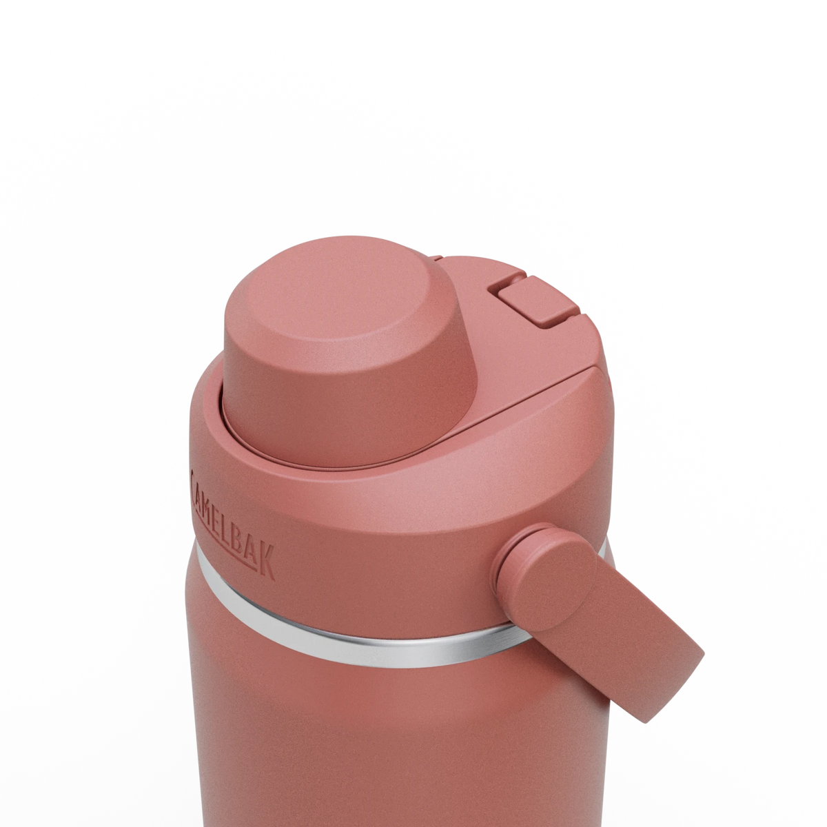Camelbak Thrive™ Chug 20oz Bottle, Insulated Stainless Steel Outdoor Action Sierra Red- Closed Lid
