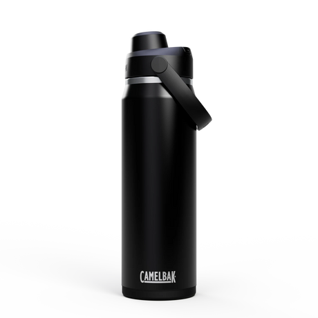 Camelbak Thrive™ Chug 25oz Bottle, Insulated Stainless Steel Outdoor Action Black- Front