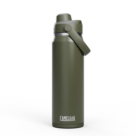 Camelbak Thrive™ Chug 25oz Bottle, Insulated Stainless Steel Outdoor Action Moss- Front