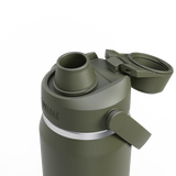 Camelbak Thrive™ Chug 25oz Bottle, Insulated Stainless Steel Outdoor Action Moss- Open