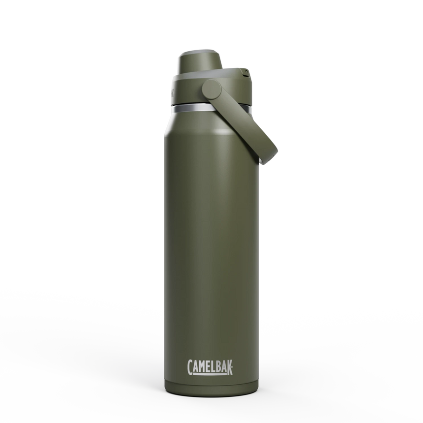 Camelbak Thrive™ Chug 32oz Bottle, Insulated Stainless Steel Outdoor Action Moss- Front