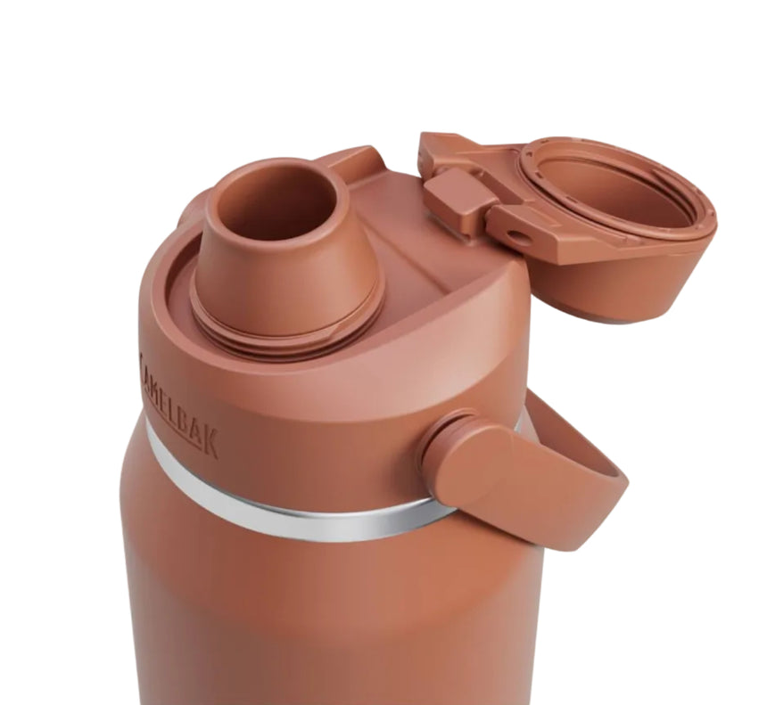 Camelbak Thrive™ Chug 32oz Bottle, Insulated Stainless Steel Outdoor Action Sierra Red- Open