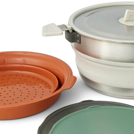 Sea to Summit Detour Essentials Camp Kitchen Kit - 4 Piece Outdoor Action Multi- Image close up