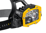 Petzl Duo RL Outdoor Action Black/Yellow - Durable aluminum lamp resists falls, crushes, and impacts