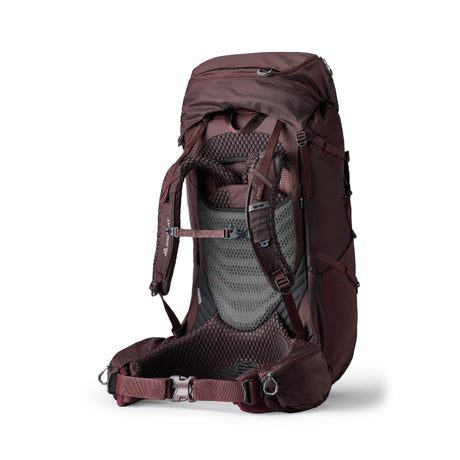 Gregory Deva 70 RC 70L Women's Backpack in Fog Grey - Back View showing AirCushion breathable backpanel