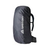 Gregory Raincover 30-50L Waterproof Backpack Cover in Obsidian Black - Front View with reflective logo