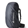 Gregory Raincover 50-80L Waterproof Backpack Cover in Obsidian Black - Front View with reflective logo