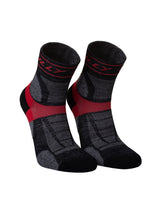 Hilly Trail Anklet Med Outdoor Action Black/Red- Pair (Front)