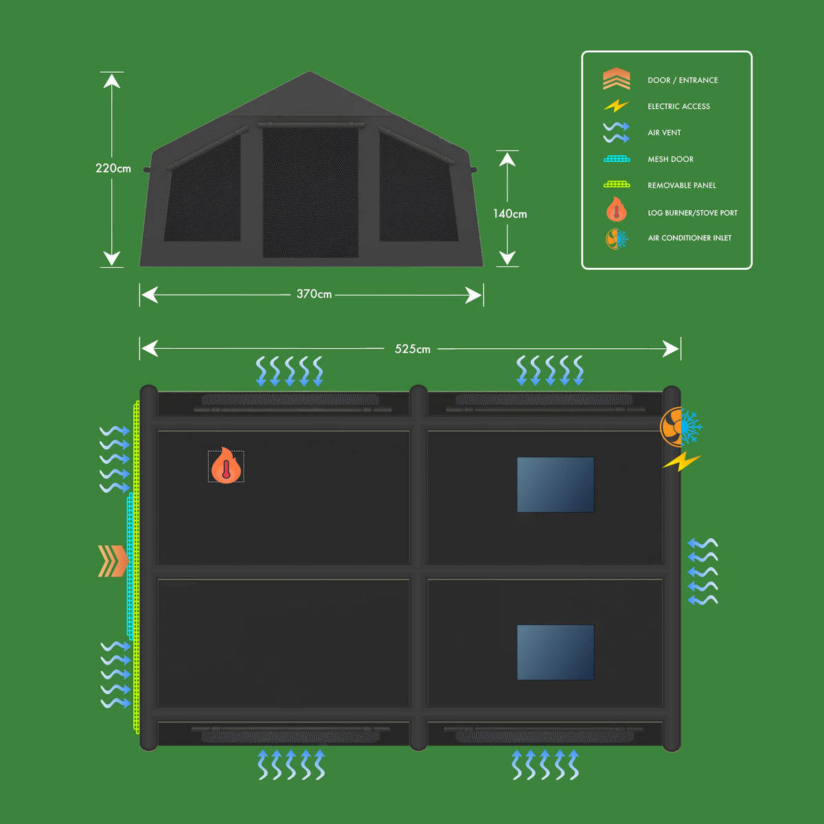 Holawild AirTek Machu Picchu L - Floorplan