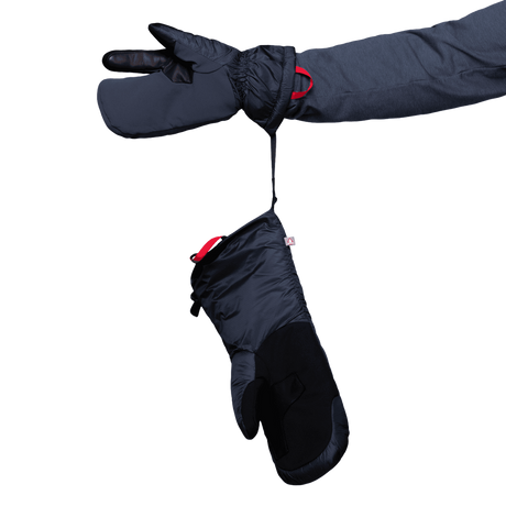 Mountain Equipment Citadel Mitt Outdoor Action Cosmos/Black - Single-handed drawcord closure