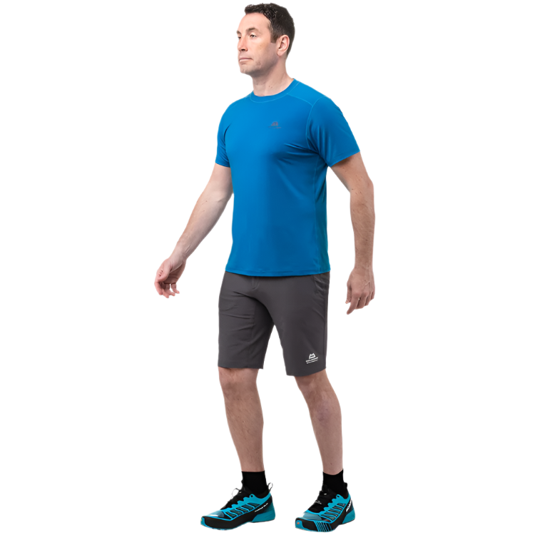 Mountain Equipment Ibex Mountain Men’s Short Outdoor Action Anvil Grey - Full Fit on Model