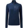 Mountain Equipment Lumiko Women's Zip T Outdoor Action Medieval Blue- front