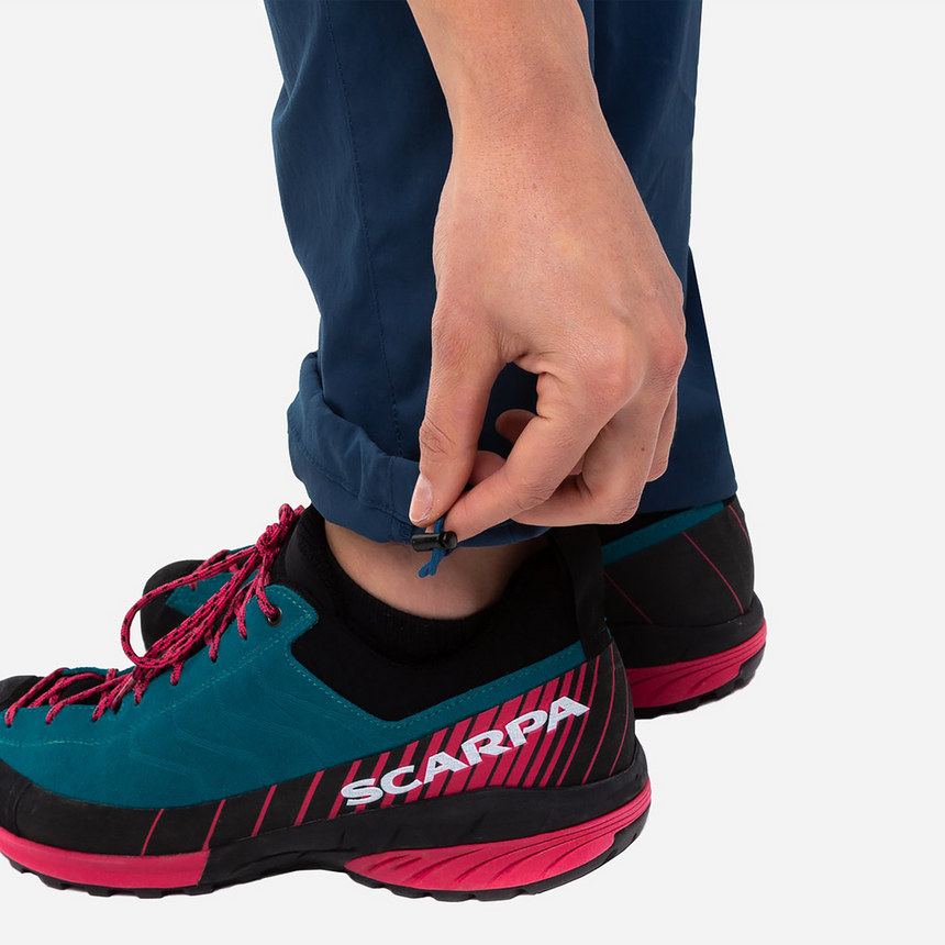 Mountain Equipment Dihedral Women's Pant Outdoor Action Majolica Blue - Hem Drawcords
