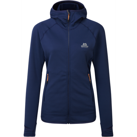 Mountain Equipment Eclipse Hooded Women's Jacket Outdoor Action Medieval Blue- front