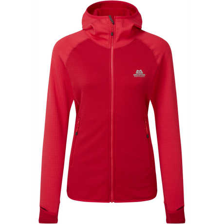 Mountain Equipment Eclipse Hooded Women's Jacket Outdoor Action MoltenRed/Capsicum- front