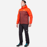 Mountain Equipment Superflux Men's Jacket Outdoor Action Firedbrick/Cardinal - Full Fit on Model