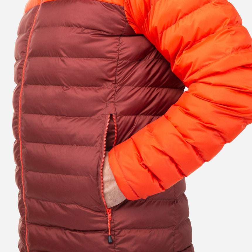 Mountain Equipment Superflux Men's Jacket Outdoor Action Firedbrick/Cardinal - Hand Pocket