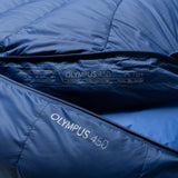 Mountain Equipment Olympus 450 Sleeping Bag Outdoor Action Admiral Blue- Gemini™ zip baffle