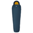 Mountain Equipment Helium Solo Sleeping Bag Outdoor Action Majolica Blue - Front Full Length