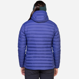 Mountain Equipment Earthrise Hooded Outdoor Action Amethyst- back fit on model