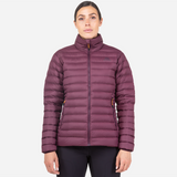 Mountain Equipment Earthrise Women's Jacket Outdoor Action Raisin- front fit on model