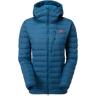 Mountain Equipment Earthrise Hooded Outdoor Action Majolica Blue- front