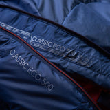 Mountain Equipment Classic Eco 500 Sleeping Bag Outdoor Action Dusk - Full length Gemini zip baffle 