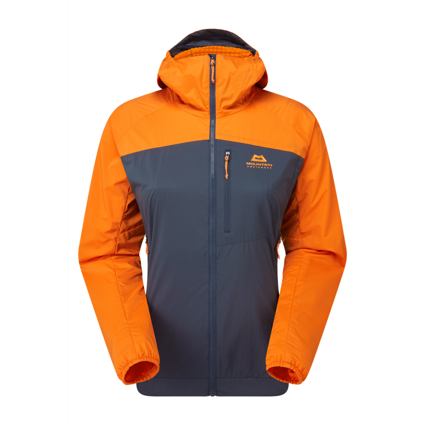 Mountain Equipment Aerotherm Women's Jacket Outdoor Action BlueNights/Ember - Front