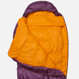 Mountain Equipment Classic Eco 300 Women's Sleeping Bag Outdoor Action Raisin - Gemini Zip Baffle